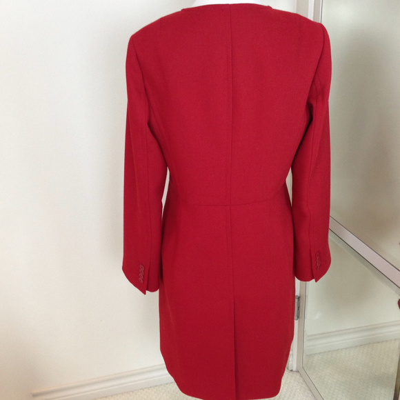 NWOT TALBOTS Red Wool Blend Coat Size 4 Never Worn - Picture 3 of 6